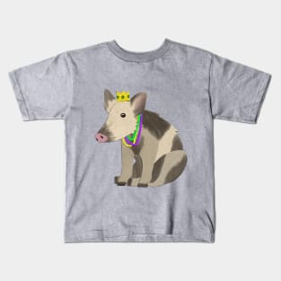 Paper craft Mardi Gras pig Kids T-Shirt